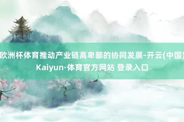 欧洲杯体育推动产业链高卑鄙的协同发展-开云(中国)Kaiyun·体育官方网站 登录入口 欧洲杯体育推动产业链高卑鄙的协同发展-开云(中国)Kaiyun·体育官方网站 登录入口