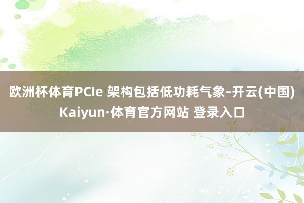欧洲杯体育PCIe 架构包括低功耗气象-开云(中国)Kaiyun·体育官方网站 登录入口