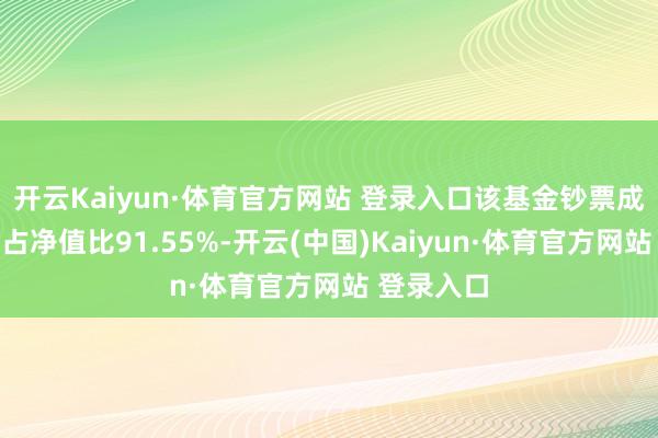 开云Kaiyun·体育官方网站 登录入口该基金钞票成立:股票占净值比91.55%-开云(中国)Kaiyun·体育官方网站 登录入口