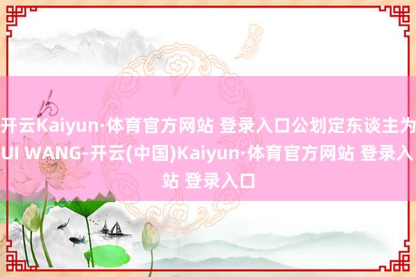 开云Kaiyun·体育官方网站 登录入口公划定东谈主为HUI WANG-开云(中国)Kaiyun·体育官方网站 登录入口