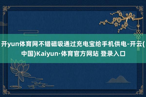 开yun体育网不错磁吸通过充电宝给手机供电-开云(中国)Kaiyun·体育官方网站 登录入口