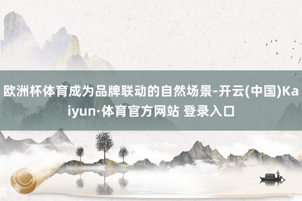 欧洲杯体育成为品牌联动的自然场景-开云(中国)Kaiyun·体育官方网站 登录入口