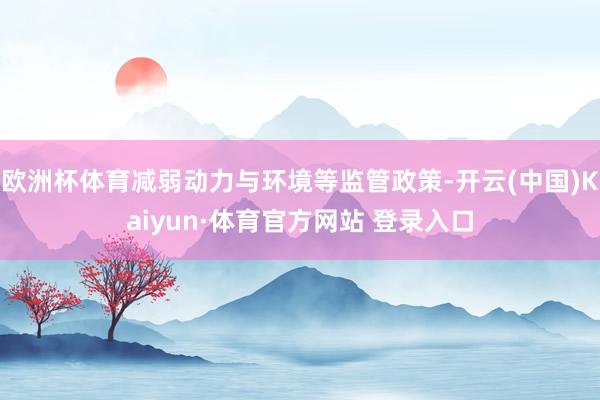 欧洲杯体育减弱动力与环境等监管政策-开云(中国)Kaiyun·体育官方网站 登录入口