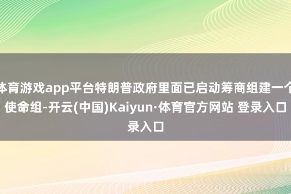 体育游戏app平台特朗普政府里面已启动筹商组建一个使命组-开云(中国)Kaiyun·体育官方网站 登录入口
