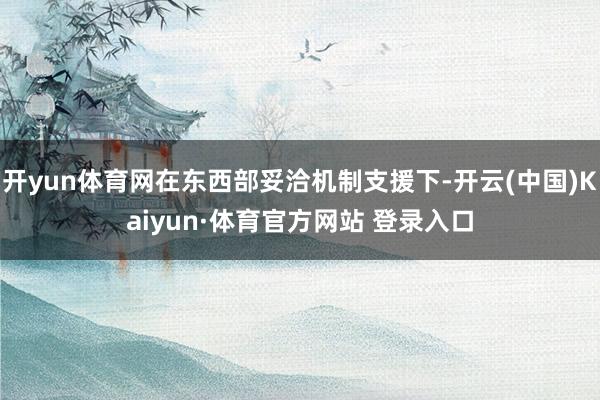 开yun体育网在东西部妥洽机制支援下-开云(中国)Kaiyun·体育官方网站 登录入口